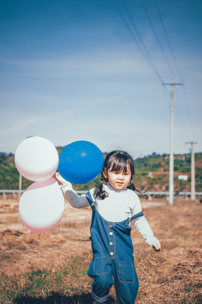 气球 小孩 领域 