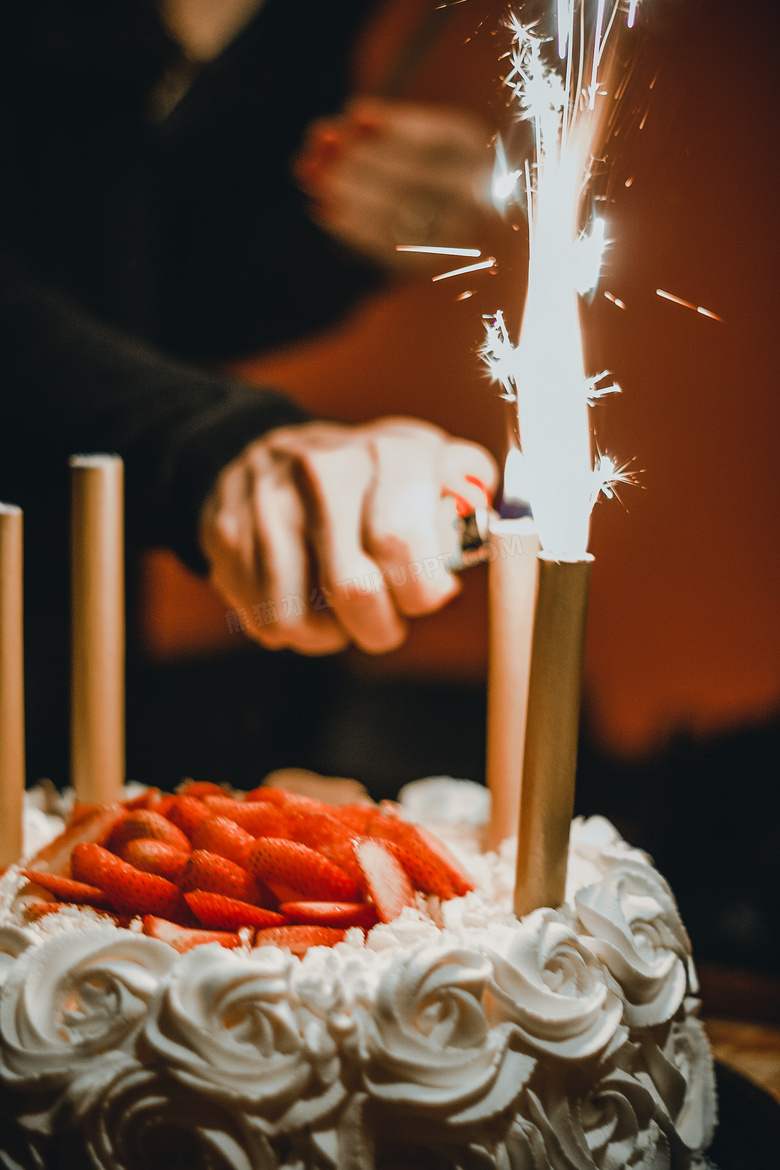 生日 蛋糕 蜡烛 