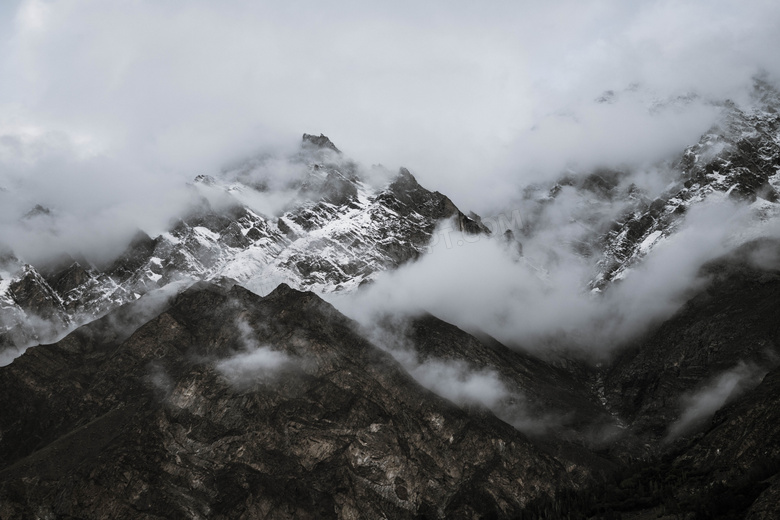 景观 山 巴基斯坦 