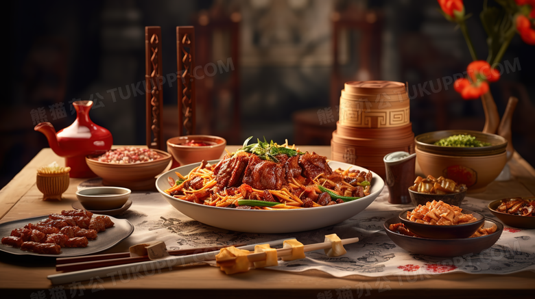 传统中餐美食炒菜摄影
