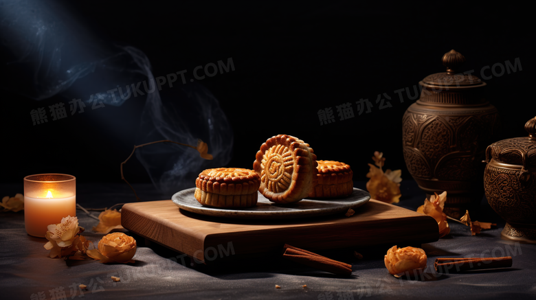 中秋月饼传统美食摄影