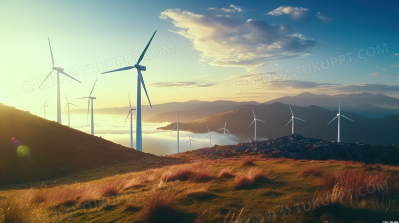 新能源风力发电风景