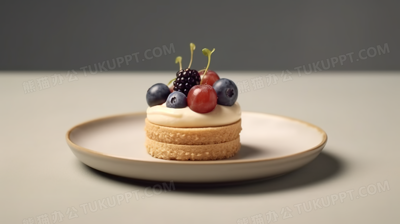 水果蛋糕甜品拼盘摄影