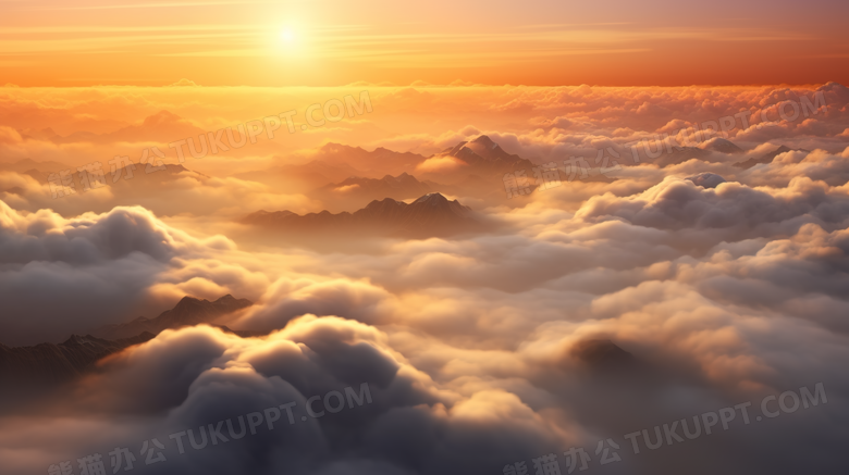 高耸入云的观日风景摄影