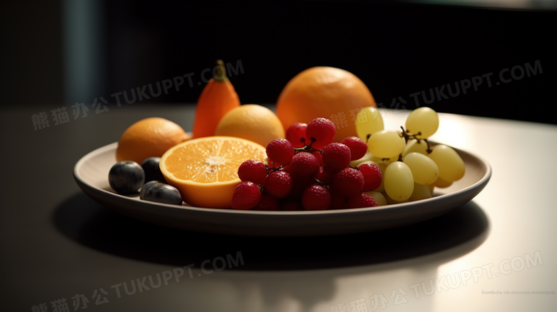 彩色水果拼盘摄影