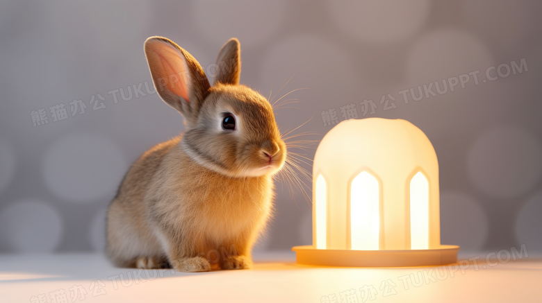 棕色萌宠兔子摄影