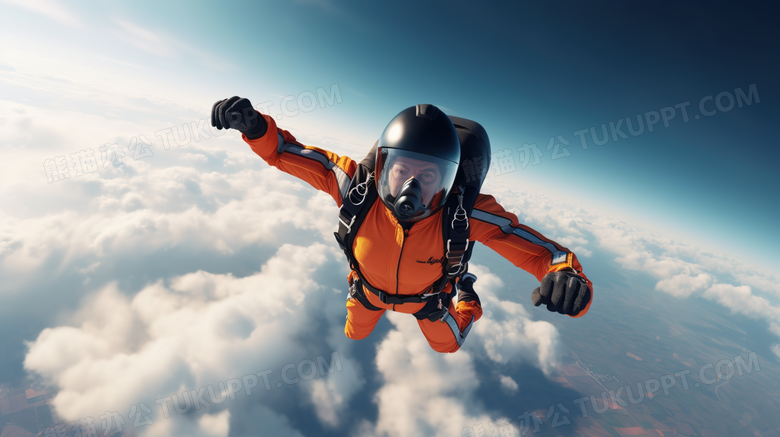 极限运动空中跳伞摄影