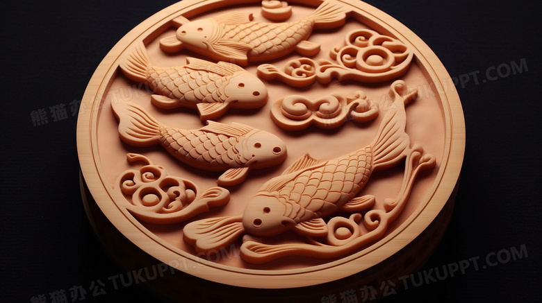 创意中秋节传统美食月饼特写图片
