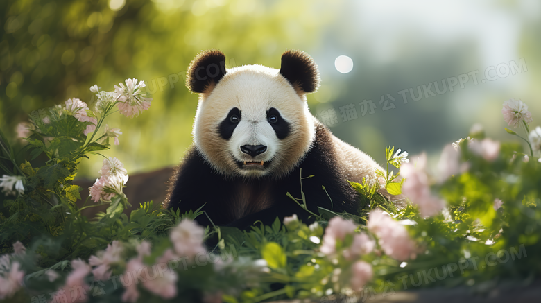可爱的中国熊猫摄影图