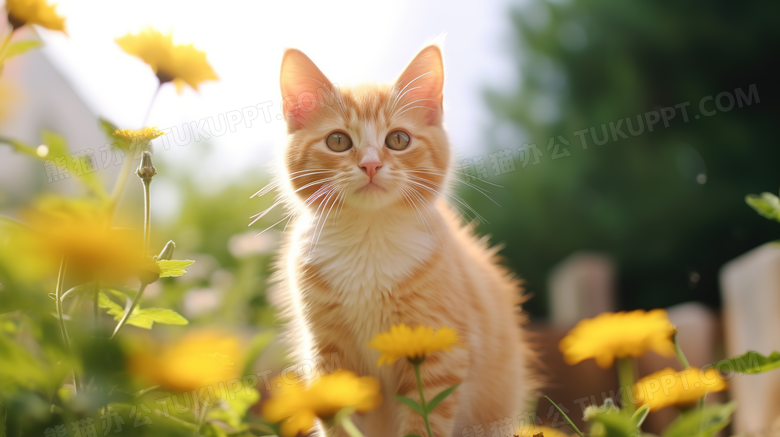 温馨的宠物猫咪摄影图