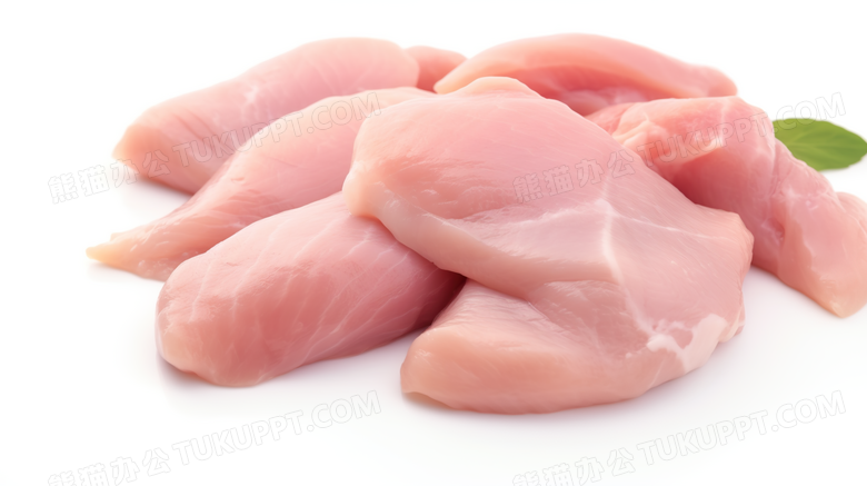 新鲜生鸡胸肉食物摄影图