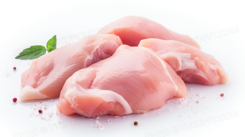 新鲜生鸡胸肉食物摄影图