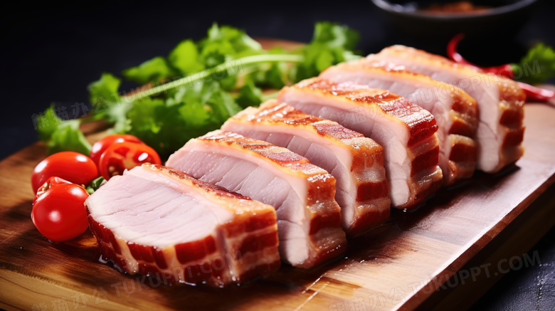 精美摆盘西餐牛排美味食物摄影图