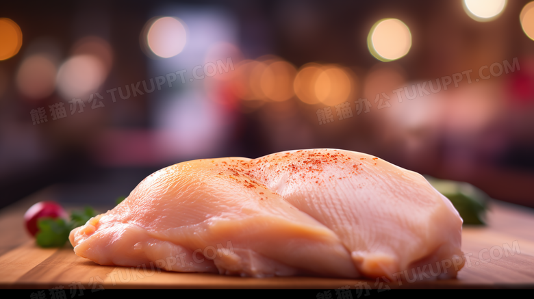 新鲜生鸡胸肉食物美味摄影图