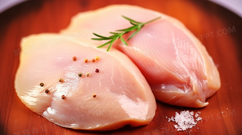 新鲜生鸡胸肉食物美味摄影图