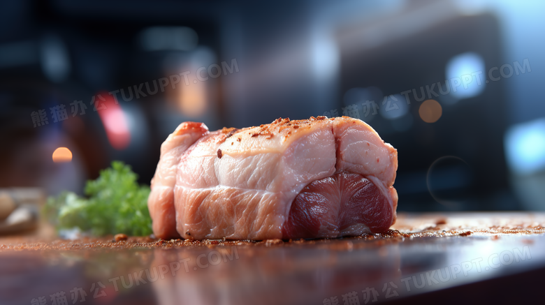 新鲜生牛肉牛排食物摄影图