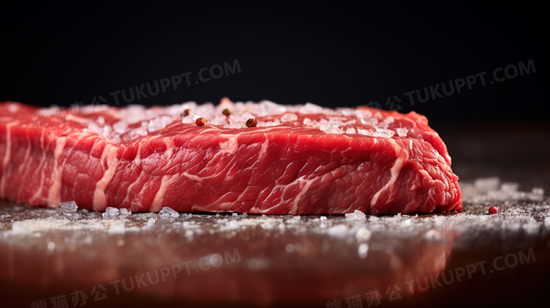 新鲜生牛肉牛排食物摄影图
