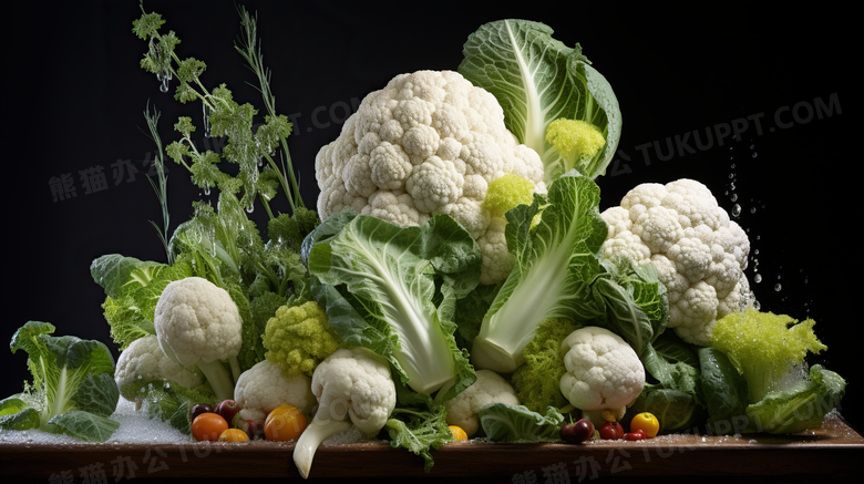 花菜蔬菜写实静物摄影图