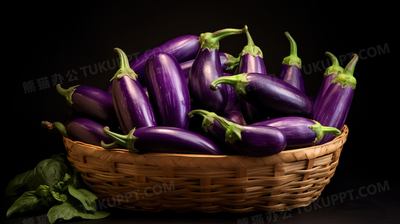 茄子蔬菜写实静物摄影图