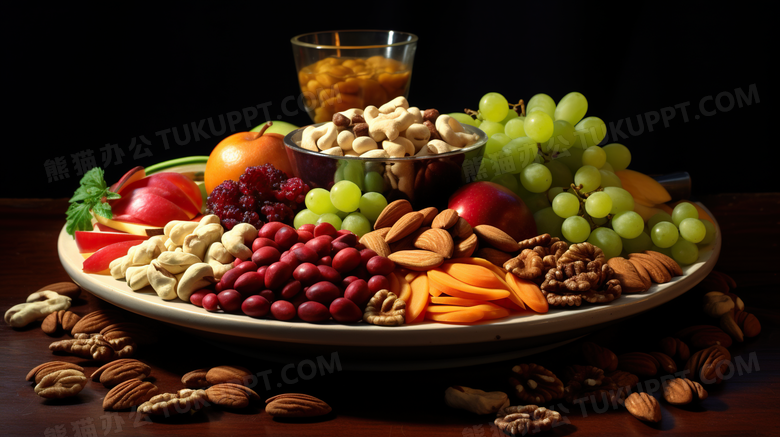 坚果零食健康食品摄影图
