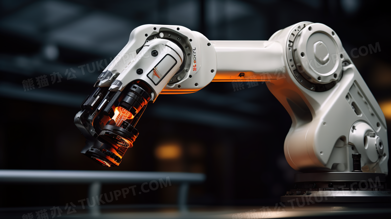 未来科技感人工智能机械手臂摄影图