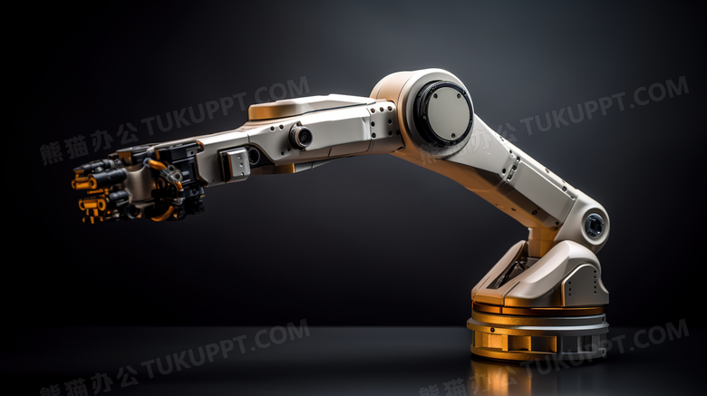 未来科技感人工智能机械手臂摄影图