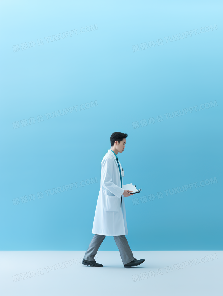 身穿白大褂的医生职业商务摄影图