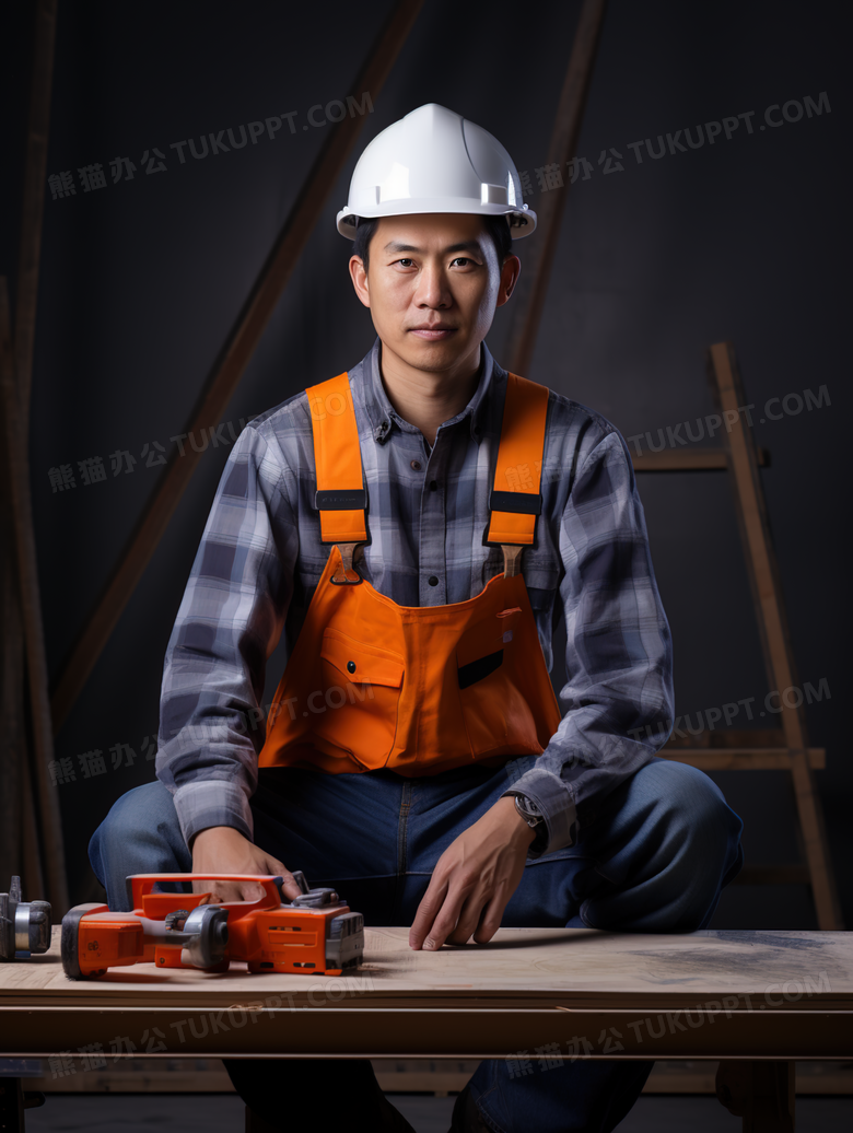 制造业工厂技术人员商务职业摄影图
