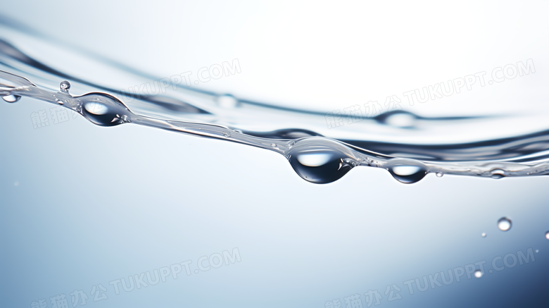 水面上的透明水滴气泡简约大气摄影图