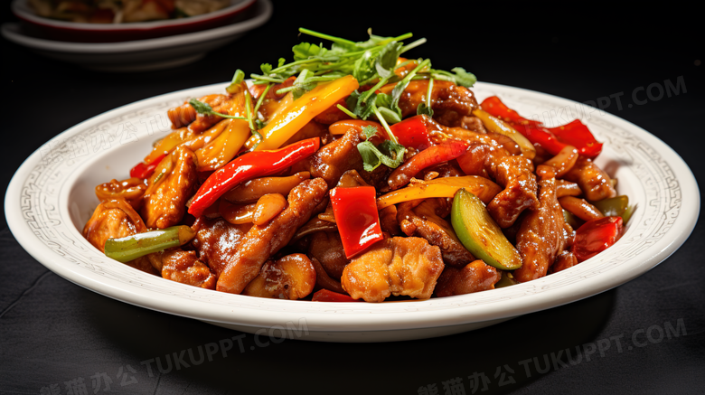 色香味俱全的中式菜肴美食摄影图