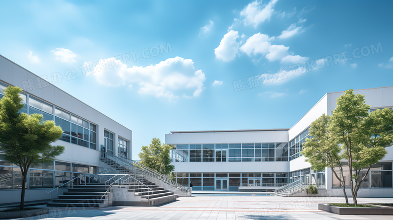 明亮的学校教学楼摄影图