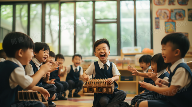 幼儿园音乐教室摄影图