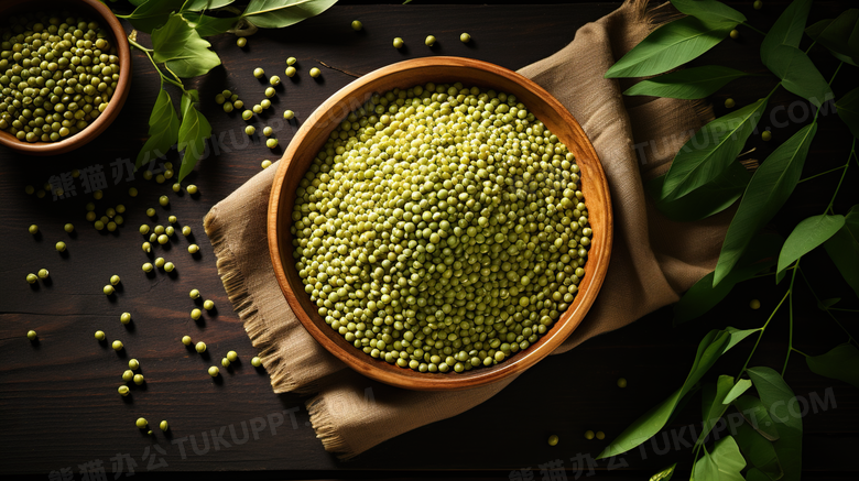五谷杂粮绿豆食物摄影图