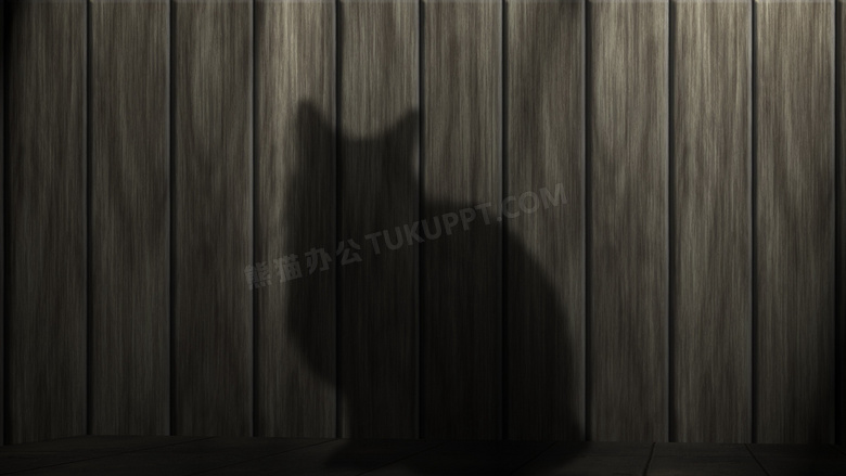 猫影子木纹背景图片