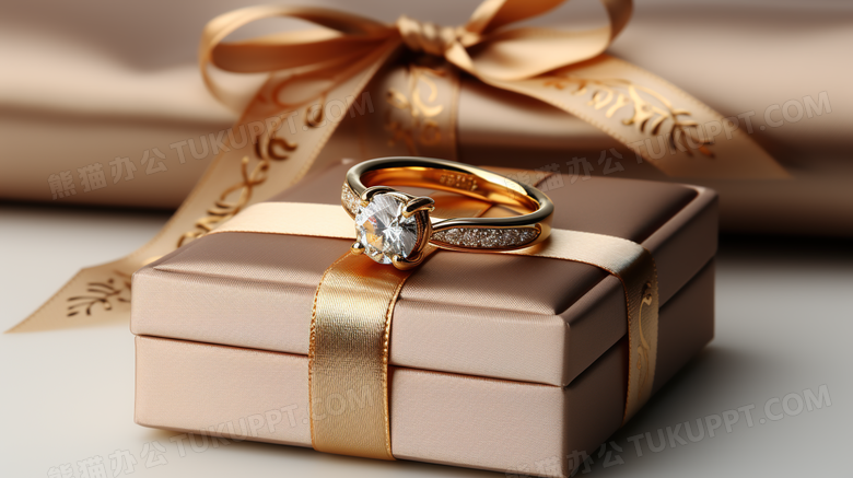 婚礼戒指情人节礼物摄影图