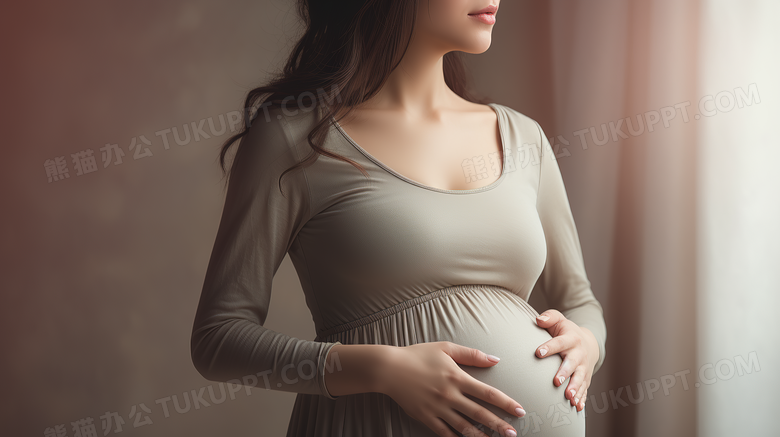 孕妇怀孕孕肚特写写真摄影图