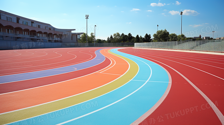 运动会操场跑道比赛体育锻炼摄影图