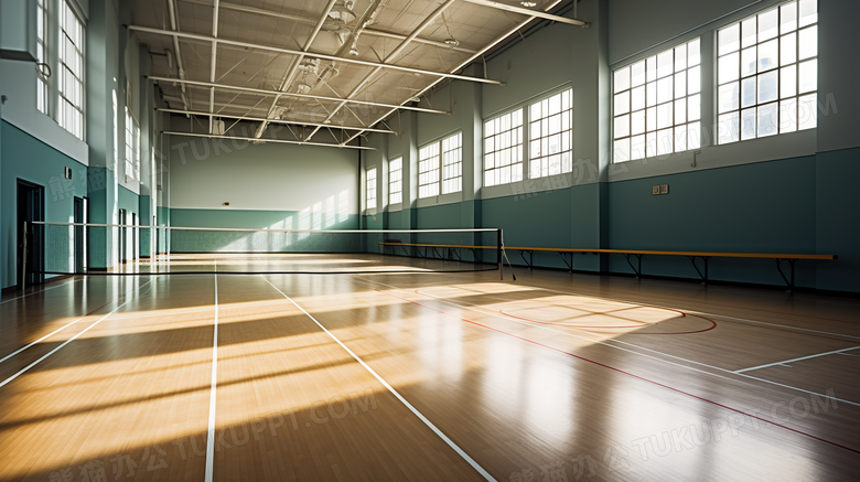 运动会室内羽毛球场网球场比赛体育锻炼摄影图