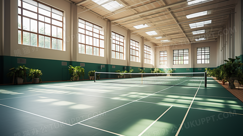 运动会室内羽毛球场网球场比赛体育锻炼摄影图