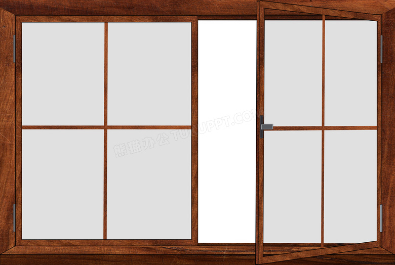 木窗框架图片