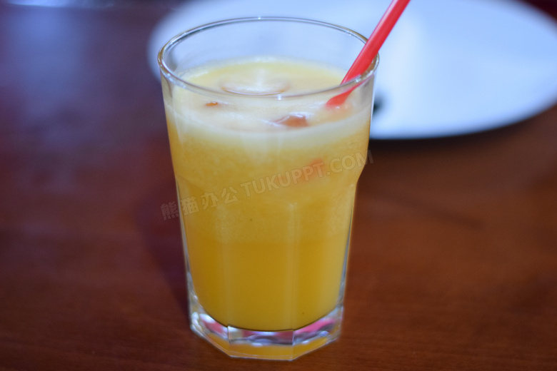 冰爽橘子汁图片