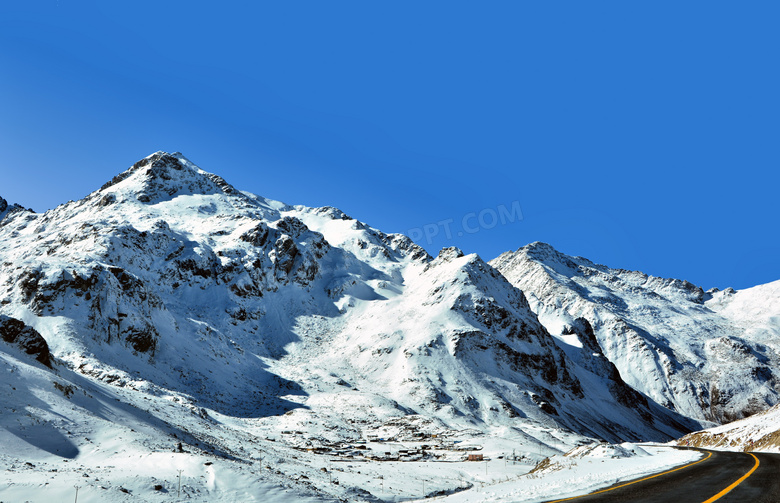 土耳其雪山景观图片