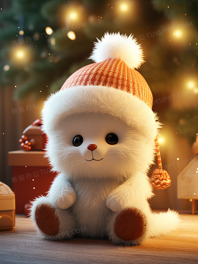 圣诞节可爱的毛绒宠物玩具图片