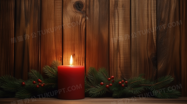圣诞装饰蜡烛灯光图片