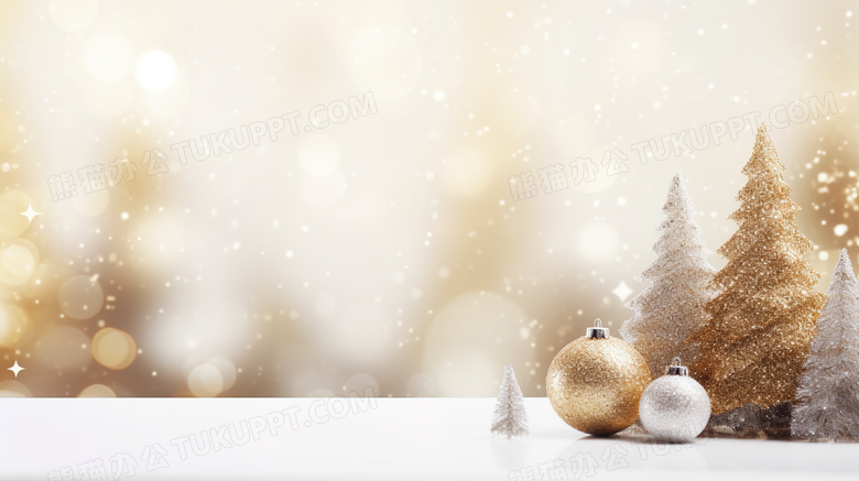 星光闪闪的圣诞树装饰图片