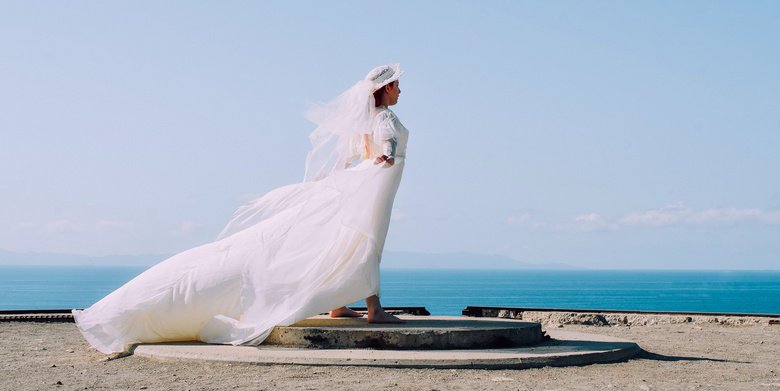 蔚蓝海岸婚纱摄影图片