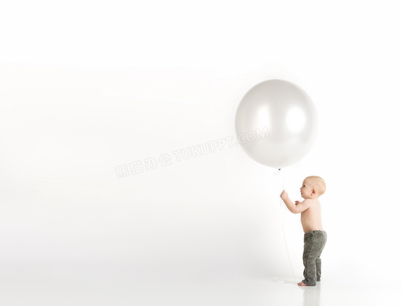 手拿气球的儿童可爱图片