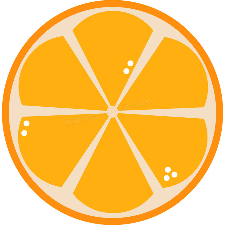 橙色卡通柑橘设计图片