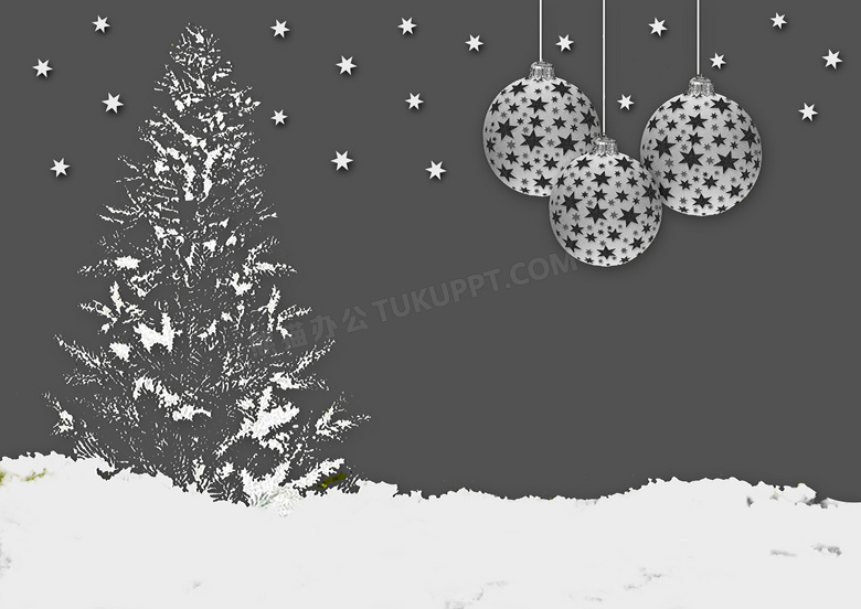 圣诞元素背景黑白图片