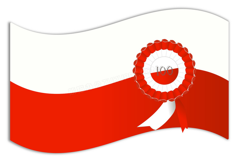 波兰旗帜图片素材